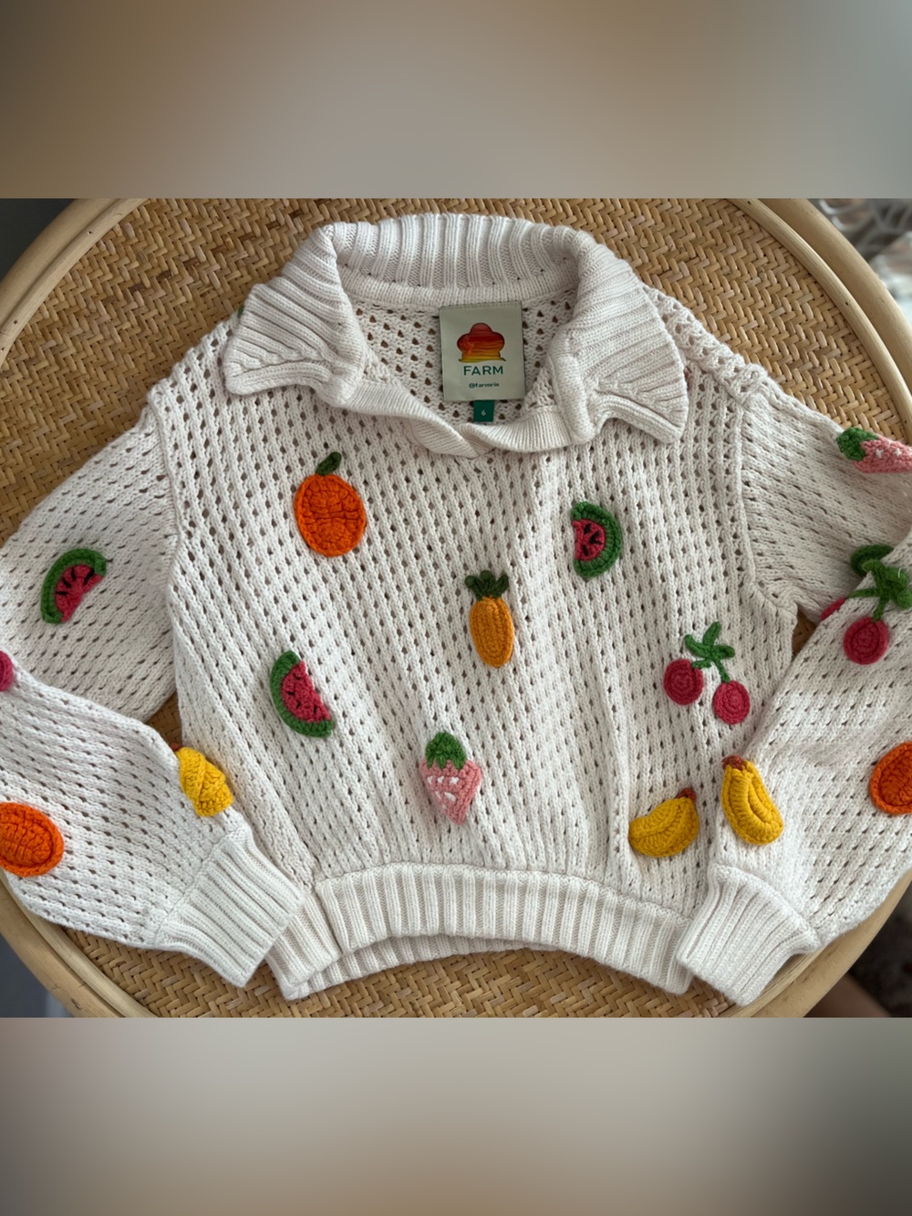 Girls FARM by Farm Rio Fruit Sweater